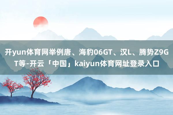 开yun体育网举例唐、海豹06GT、汉L、腾势Z9GT等-开云「中国」kaiyun体育网址登录入口