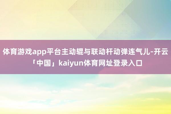 体育游戏app平台主动辊与联动杆动弹连气儿-开云「中国」kaiyun体育网址登录入口