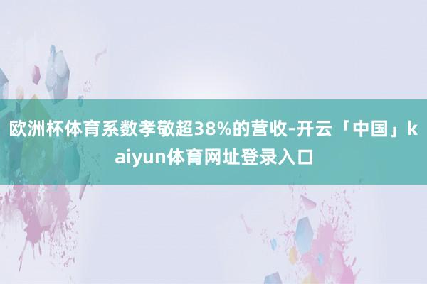 欧洲杯体育系数孝敬超38%的营收-开云「中国」kaiyun体育网址登录入口